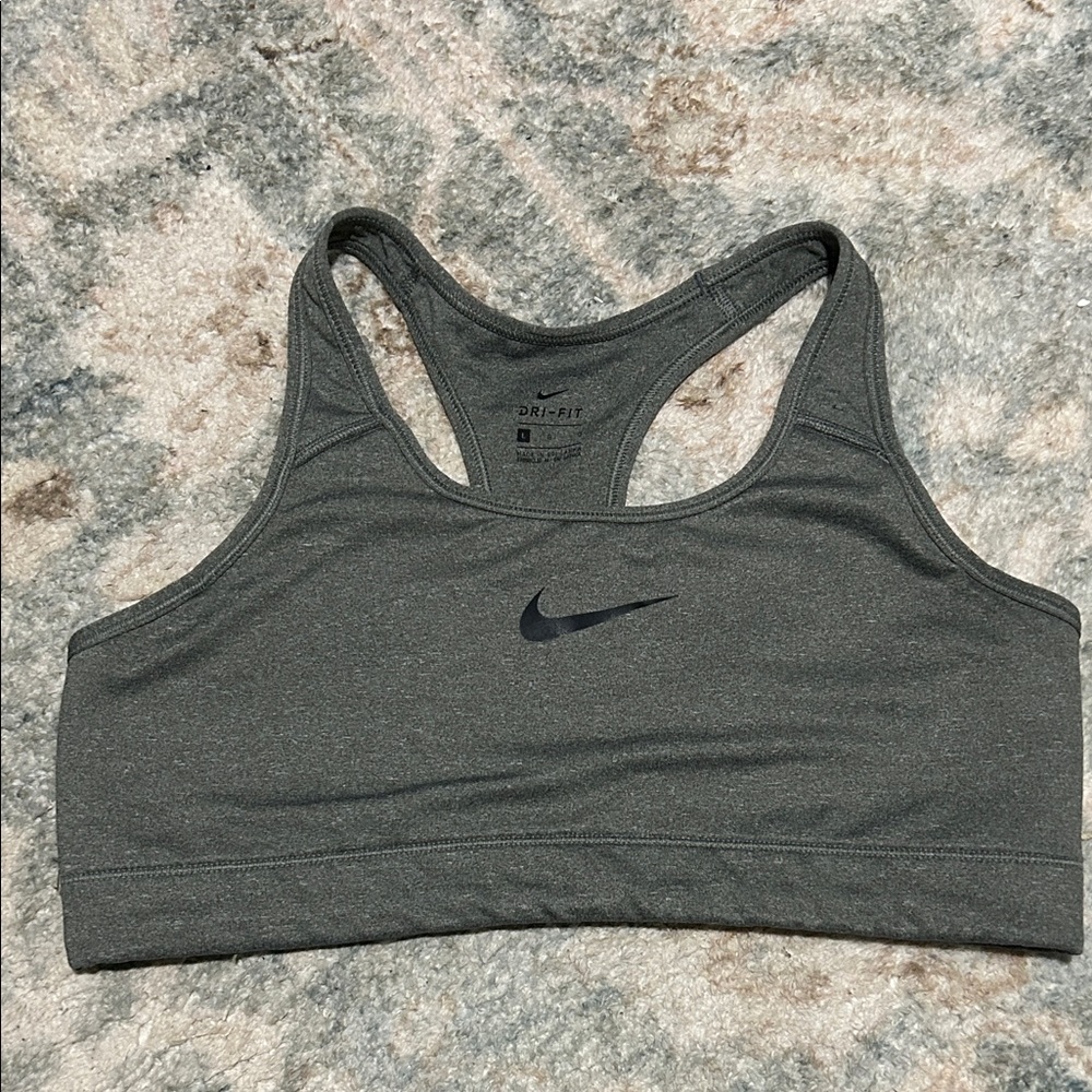 Nike Women's Charcoal Sports Bra Latge